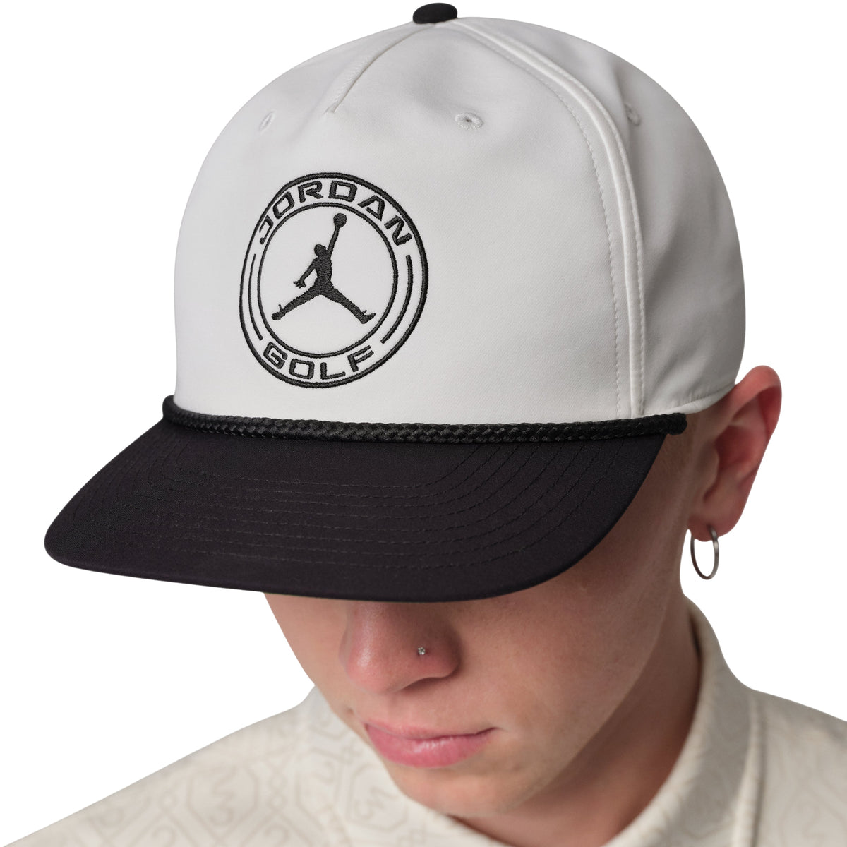 Jordan Pro Structured Dri-FIT Flat-Brim Hat 'Sail Black Kelly Green' IM4540-133