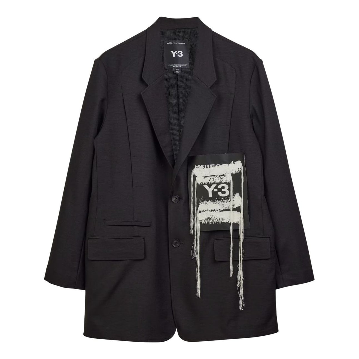 adidas Y-3 Sport Uniform Patch Blazer Asia Sizing 'Black' JM3358
