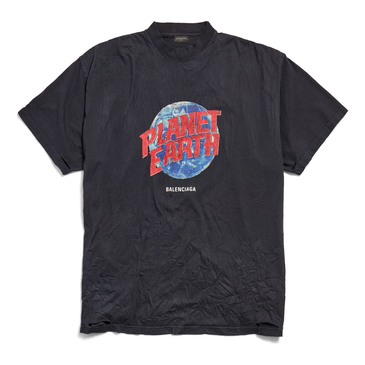 Balenciaga Planet Earth T-shirt Oversized 'Black' 787349TRVC91055