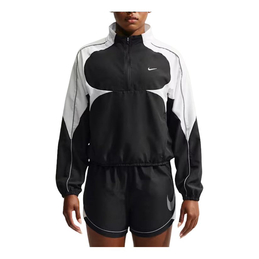 (WMNS) Nike Tempo Swoosh Dri-FIT 1 2-Zip Jacket 'Black White Cool Grey' IM7579-011 - Nike Professional Edition