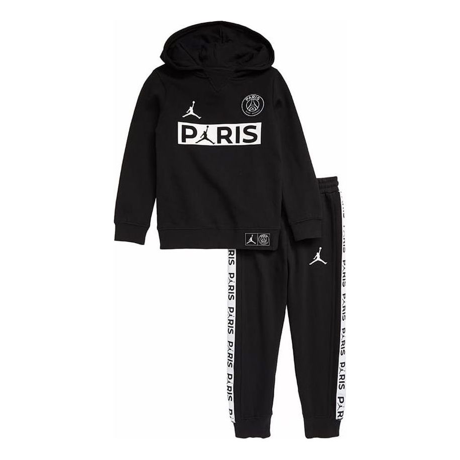 (GS) Air Jordan X PSG Kinder Jumpman Fleece Pullover Set 'Black' 856656-023