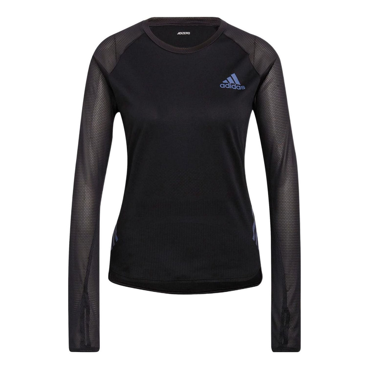 (WMNS) adidas Parley Adizero Long Sleeve Running T-Shirt Asia Sizing 'Black' H57746