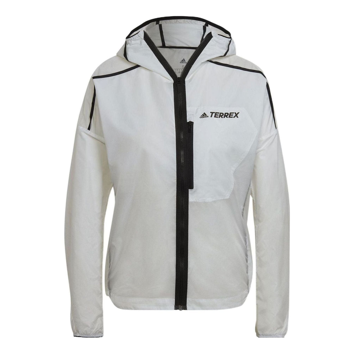 (WMNS) adidas Terrex Agravic Windweave Windbreaker Asia Sizing 'White Black' HA7541