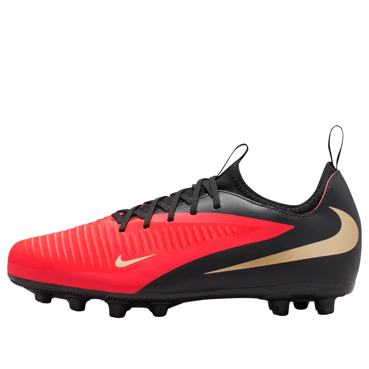 (GS) Nike Jr. Phantom 6 Low Academy HG 'Bright Crimson Black' HQ2046-600 - Nike Professional Edition
