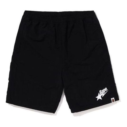 A Bathing Ape BAPE STA Logo Beach Shorts 'Black' 1J30-153-024-BLK