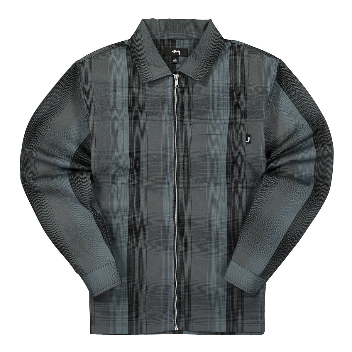 Shadow Plaid Zip Shirt