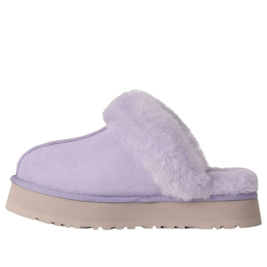 (WMNS) UGG Disquette Plush Trim Platform Sandals 'Warm Lilac' 1122550-WLLC