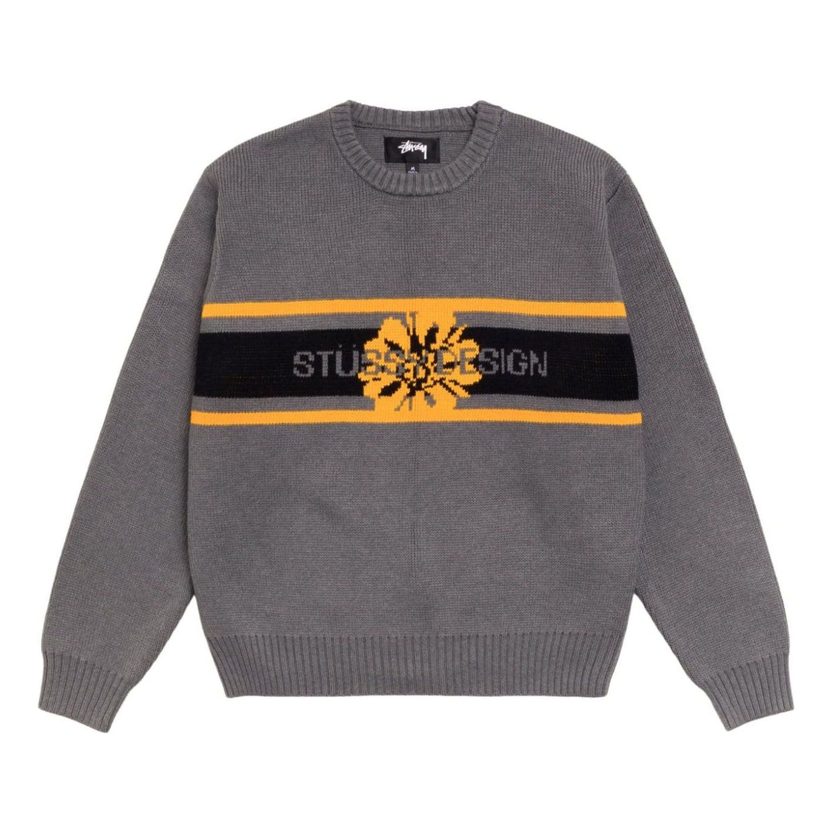 Stussy Striped Hibiscus Sweater 'Grey' 117305-GREY - Stussy Professional Edition