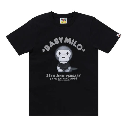 A Bathing Ape Baby Milo 25th Anniversary Photo T-Shirt 'Black' 2K70-210-001-BLK