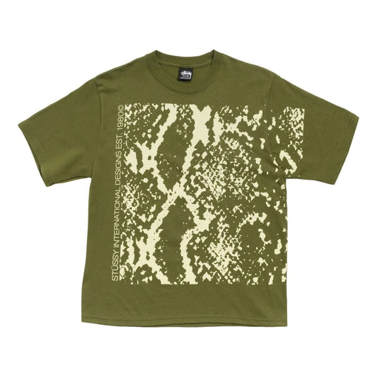 Stussy Snakeskin T-Shirt 'Olive' 1905199-OLIV - Stussy Professional Edition