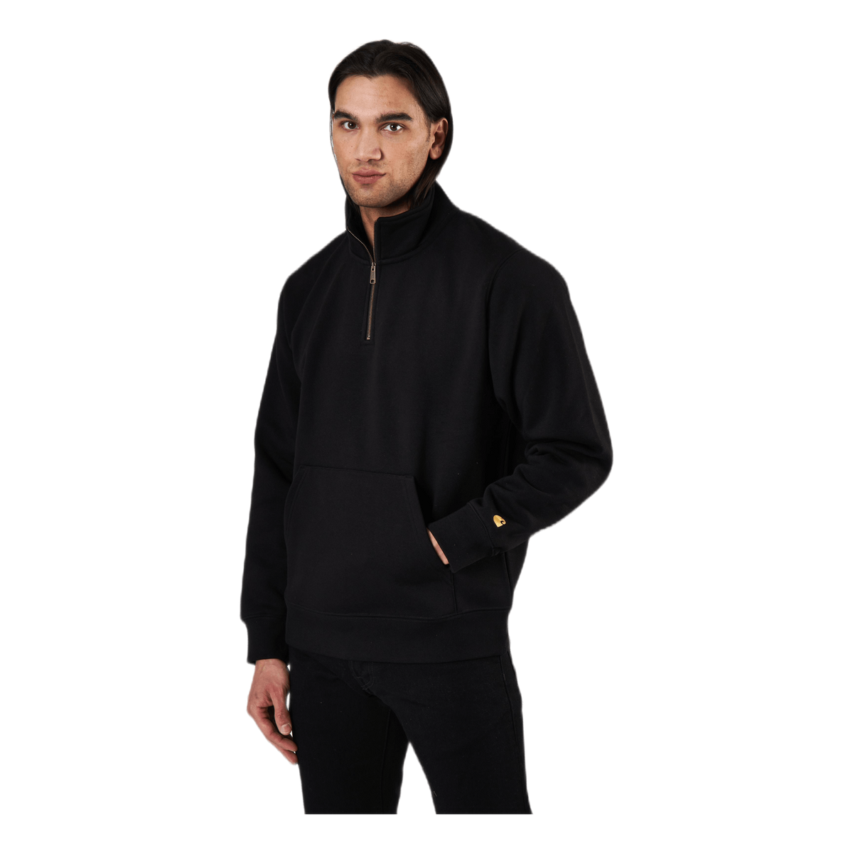 Chase Neck Zip Sweat Black / Gold