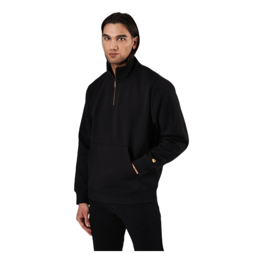 Chase Neck Zip Sweat Black / Gold