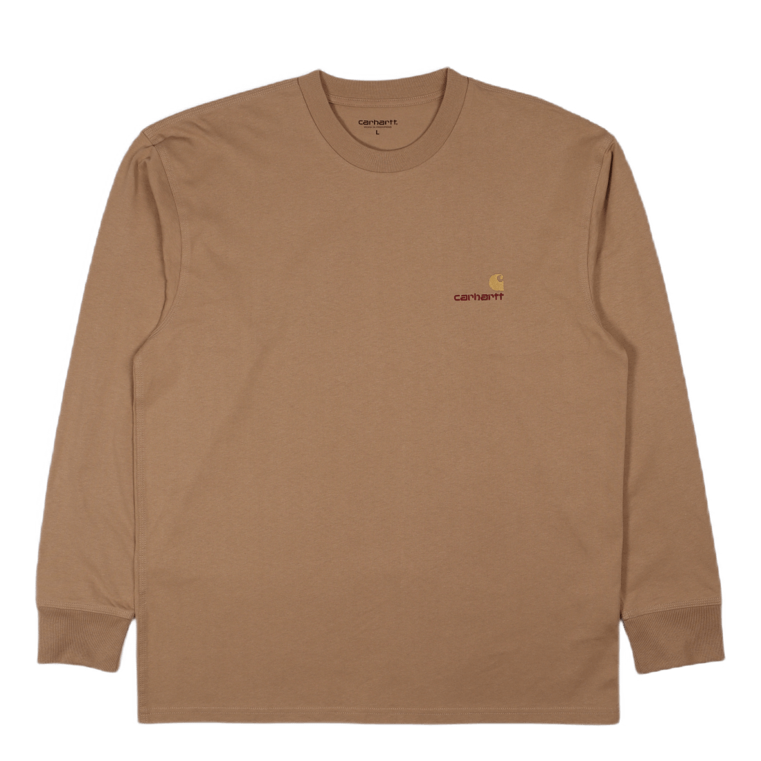 L/s American Script T-shirt Dusty H Brown