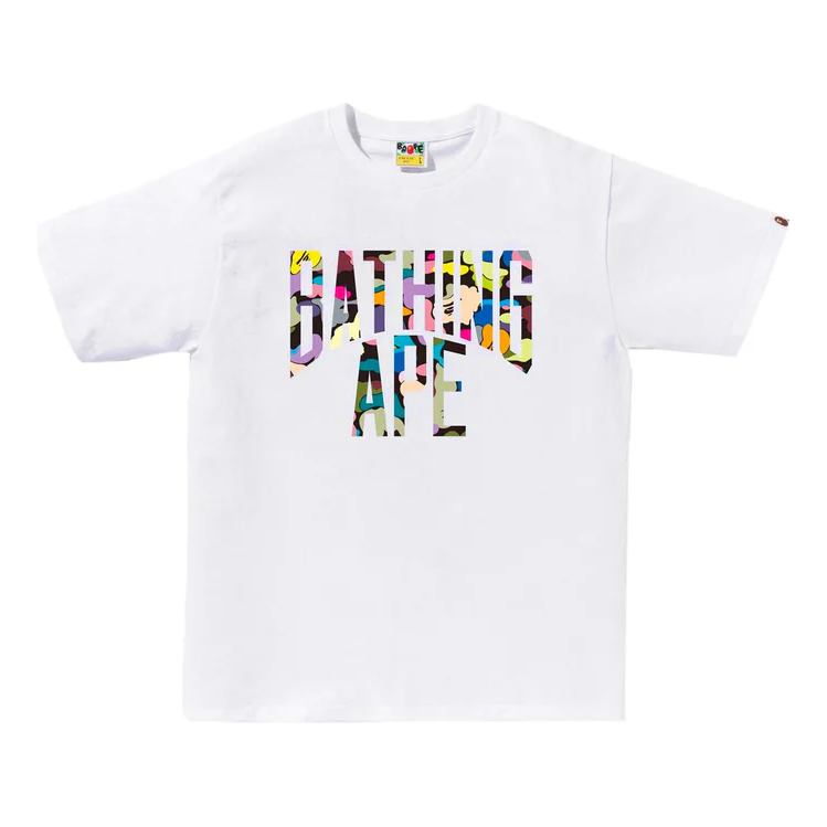 A Bathing Ape Multi Camo NYC Logo T-Shirt 'White' 001CSJ201014MWHT