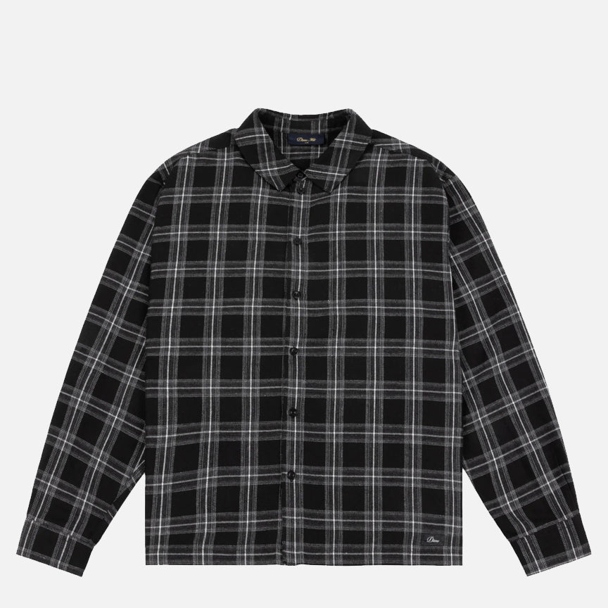 PLAID FLANNEL SHIRT - BLACK