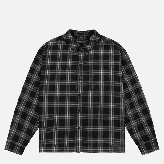 PLAID FLANNEL SHIRT - BLACK