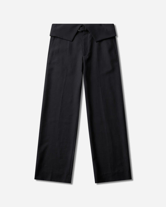 Men's Folded Wool Pants Black