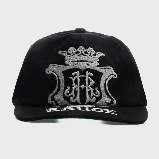Grand Cru Crest Curved Brim Hat - Black/White