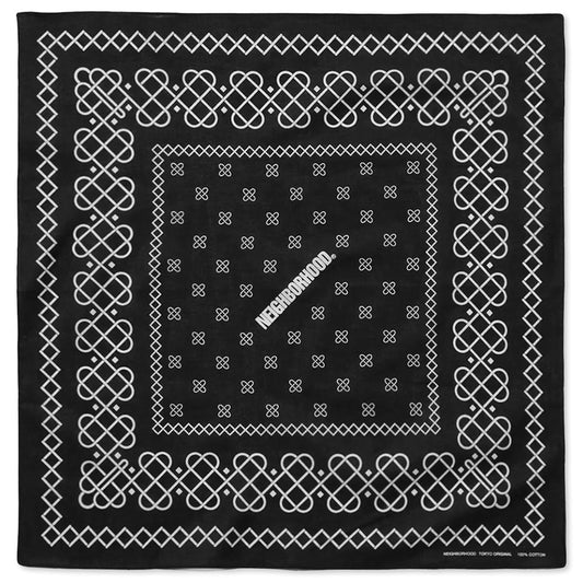 Line Pattern Bandana - Black