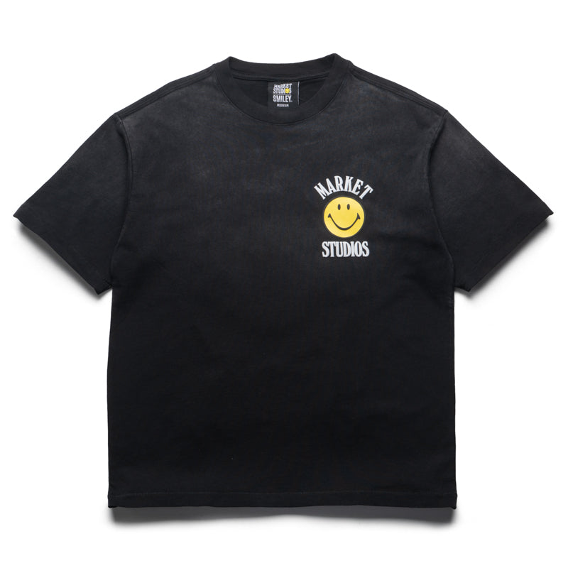 Market Smiley Lockup Tee - Black