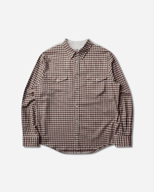 Men's Checkered Flannel Shirt Brown / Off White