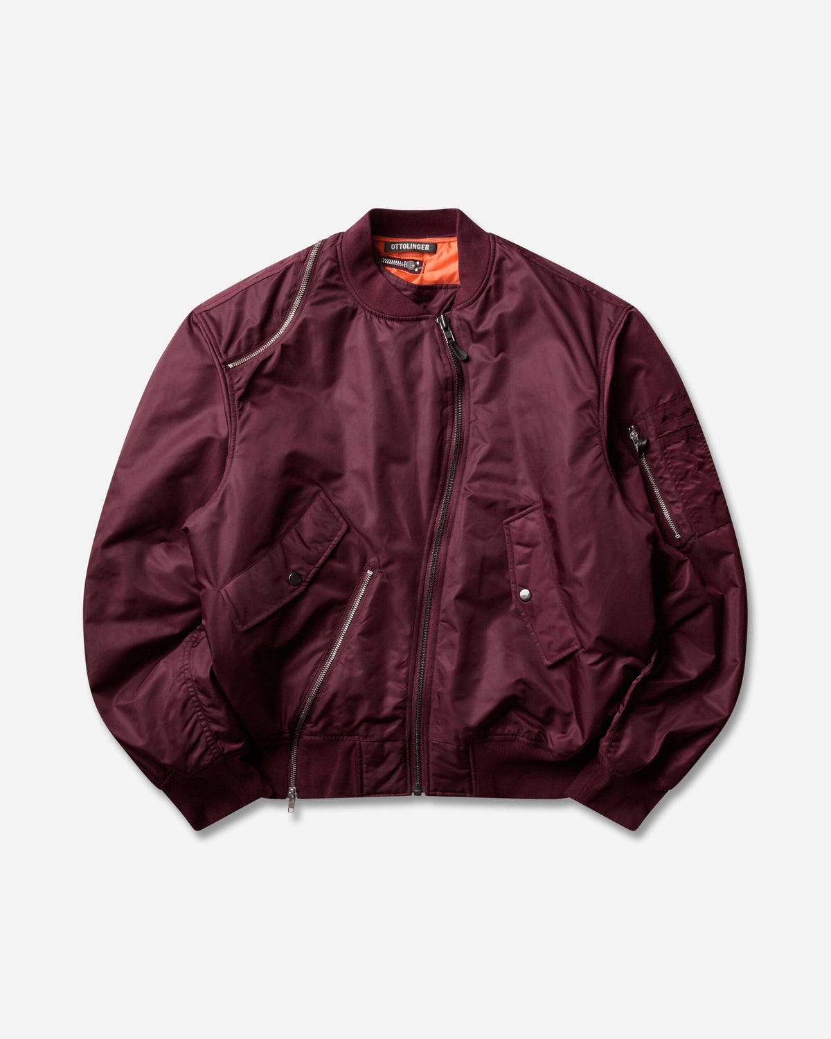 Women's Forever Zip Bomber Jacket Burgundy