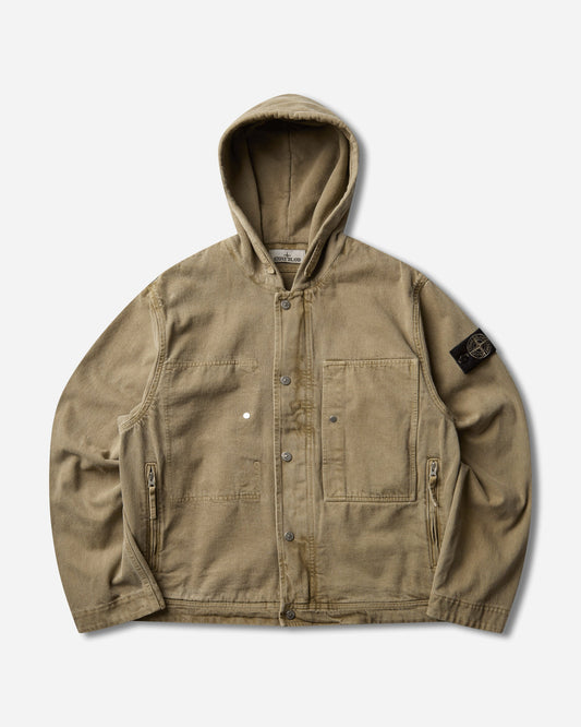 Men's Mineral Dyed Hooded Jacket Military Green