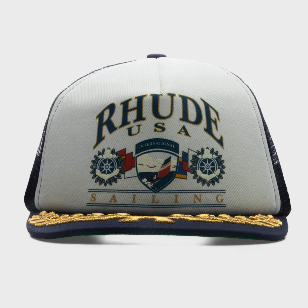USA Sailing Icon Trucker Hat - Navy/White