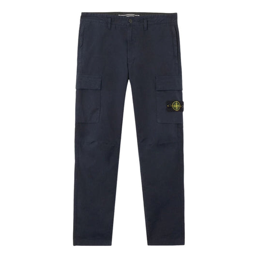 STONE ISLAND Regular Tapered Fit Cargo Trousers Zip Pocket Pants 'Navy Blue' K2S1531000-32S0010-V0020
