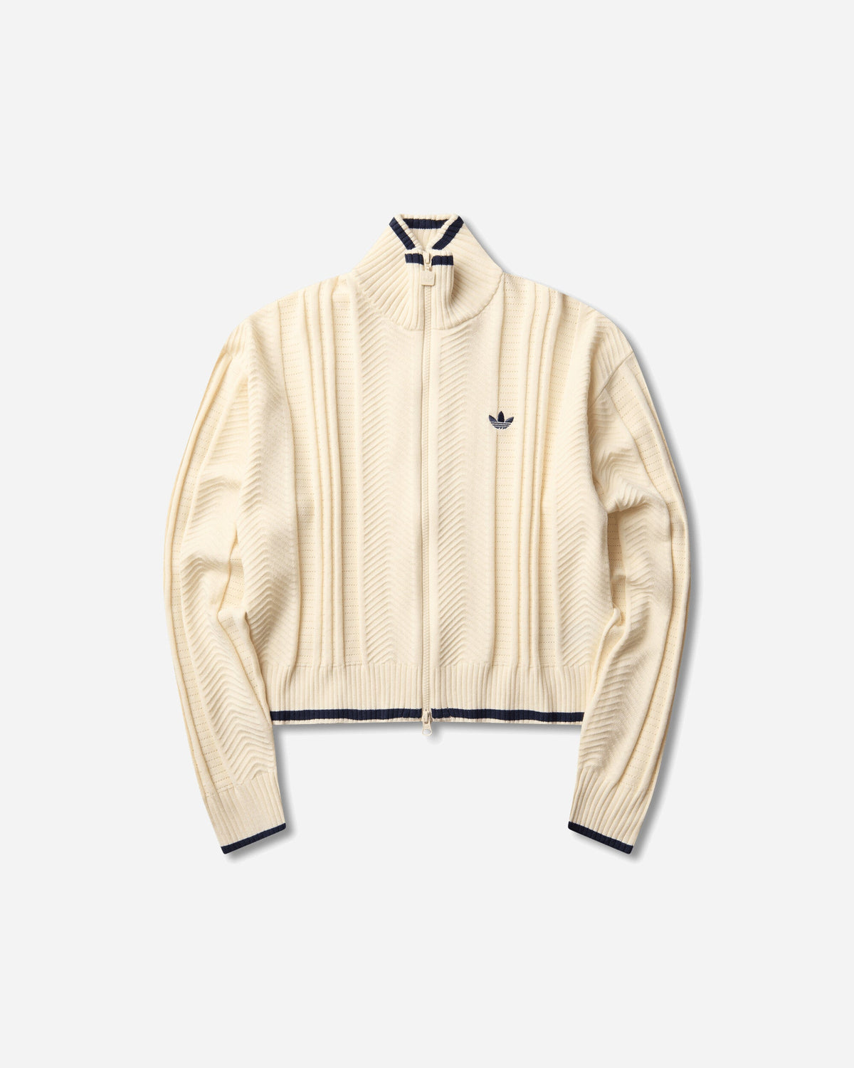 Women's Cable Knit Firebird Track Top Warm Vanilla