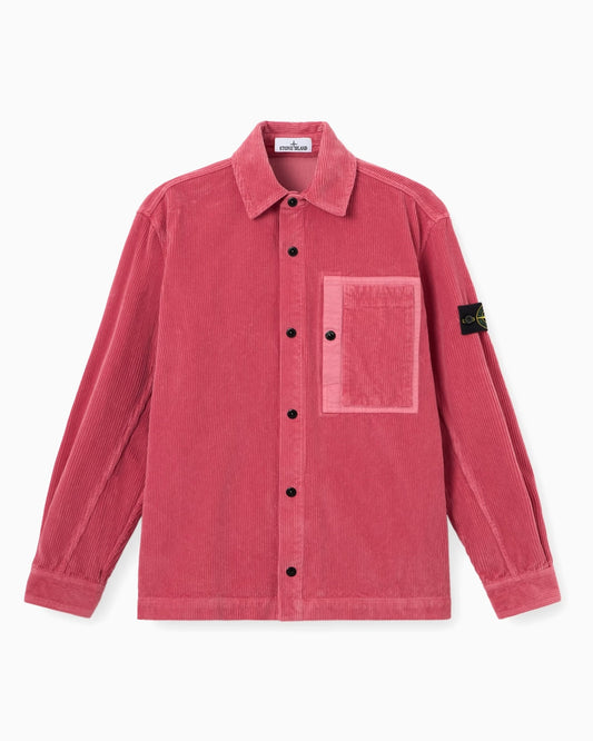 Sobrecamisa con logo Relaxed Stone Island para hombre