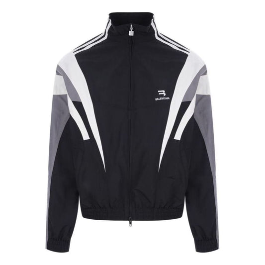 Balenciaga Sporty B Tracksuit Jacket 'Black Grey White' 681438TKO481269