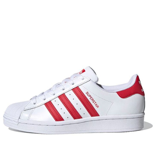 (GS) adidas originals Superstar J 'White Red' FW8293