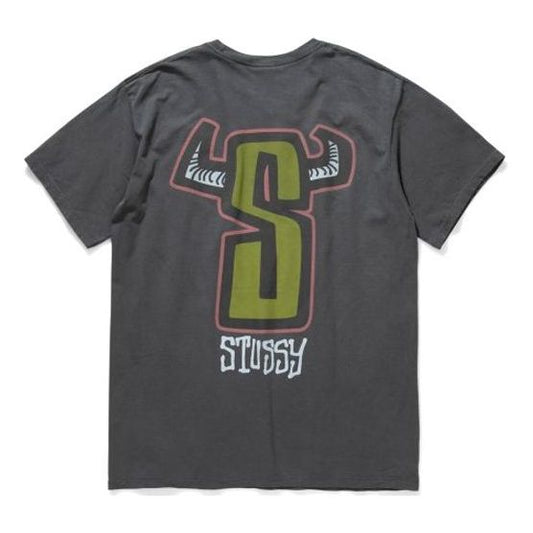 Stussy Unisex Horns Pigment Dyed Tee Black 1904397