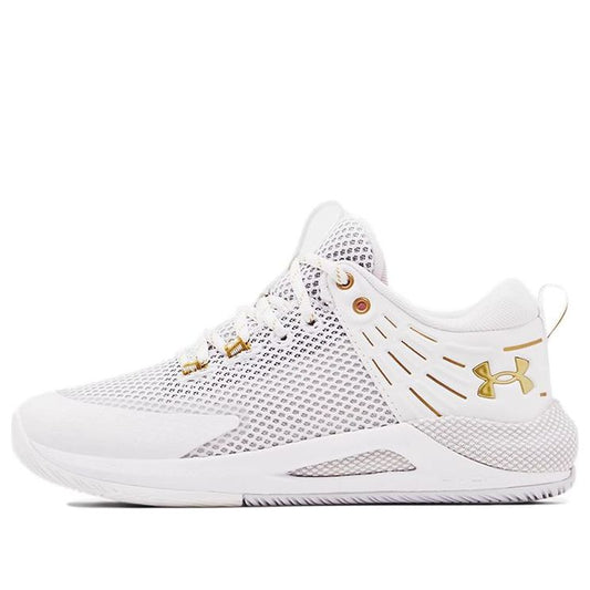 (WMNS) Under Armour HOVR Block City 'White Metallic Gold' 3023709-103