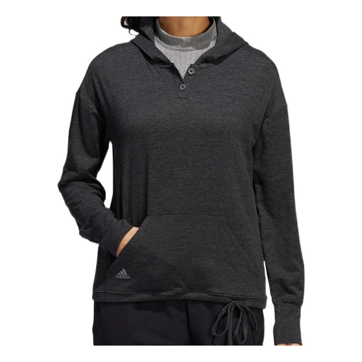 (WMNS) adidas Slub Hdy Sweatshirt 'Black' HA3476