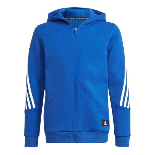 (GS) adidas Future Icons 3-Stripes Full-Zip Hoodie Asia Sizing 'Blue White' H26636