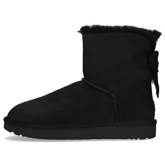 (WMNS) UGG Mini Bailey Fluff Bow 1123635-BLK