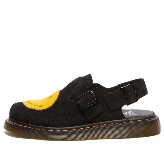 Dr. Martens x Smiley Jorge Suede Mules 'Black Yellow' 31391005