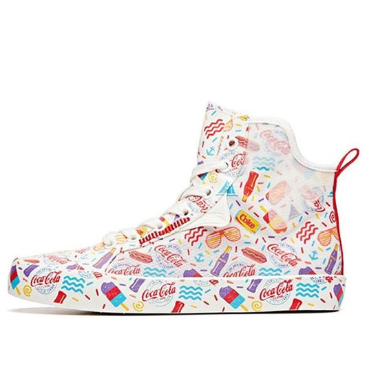 (WMNS) ANTA x Coca Cola Canvas 'White Multi-Color' 122028656-8