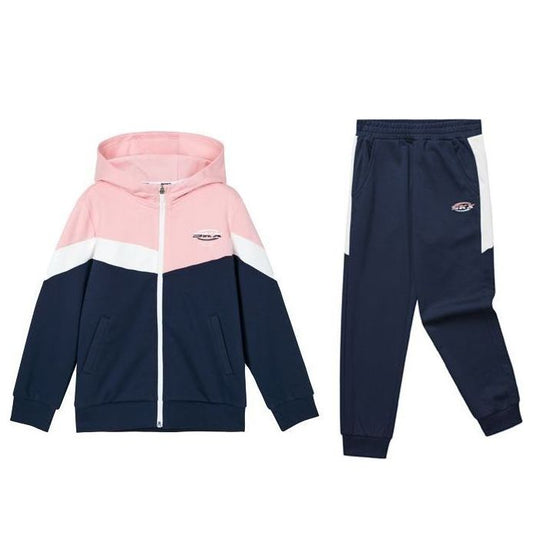 (WMNS) Skechers SKX Hooded Sweater Elastic Cuff Knit Sports Suit 'Navy Pink White' P322G065-02A5