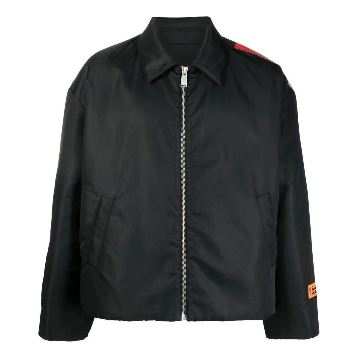 HERON PRESTON FW22 Security Uniform Tape Jacket 'Black' HMEA081F22FAB0011000