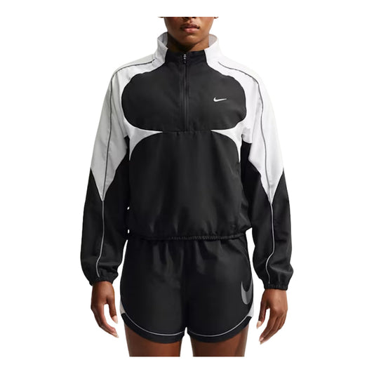 (WMNS) Nike Tempo Swoosh Dri-FIT 1 2-Zip Jacket 'Black White Cool Grey' IM7579-011 - Nike Professional Edition