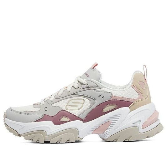 (WMNS) Skechers Stamina V2 'Light Gray White Red' 149909-LGMT