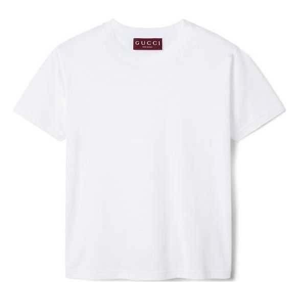 (WMNS) Gucci Cotton Jersey T-shirt 'White' 787299-XJGMN-9692