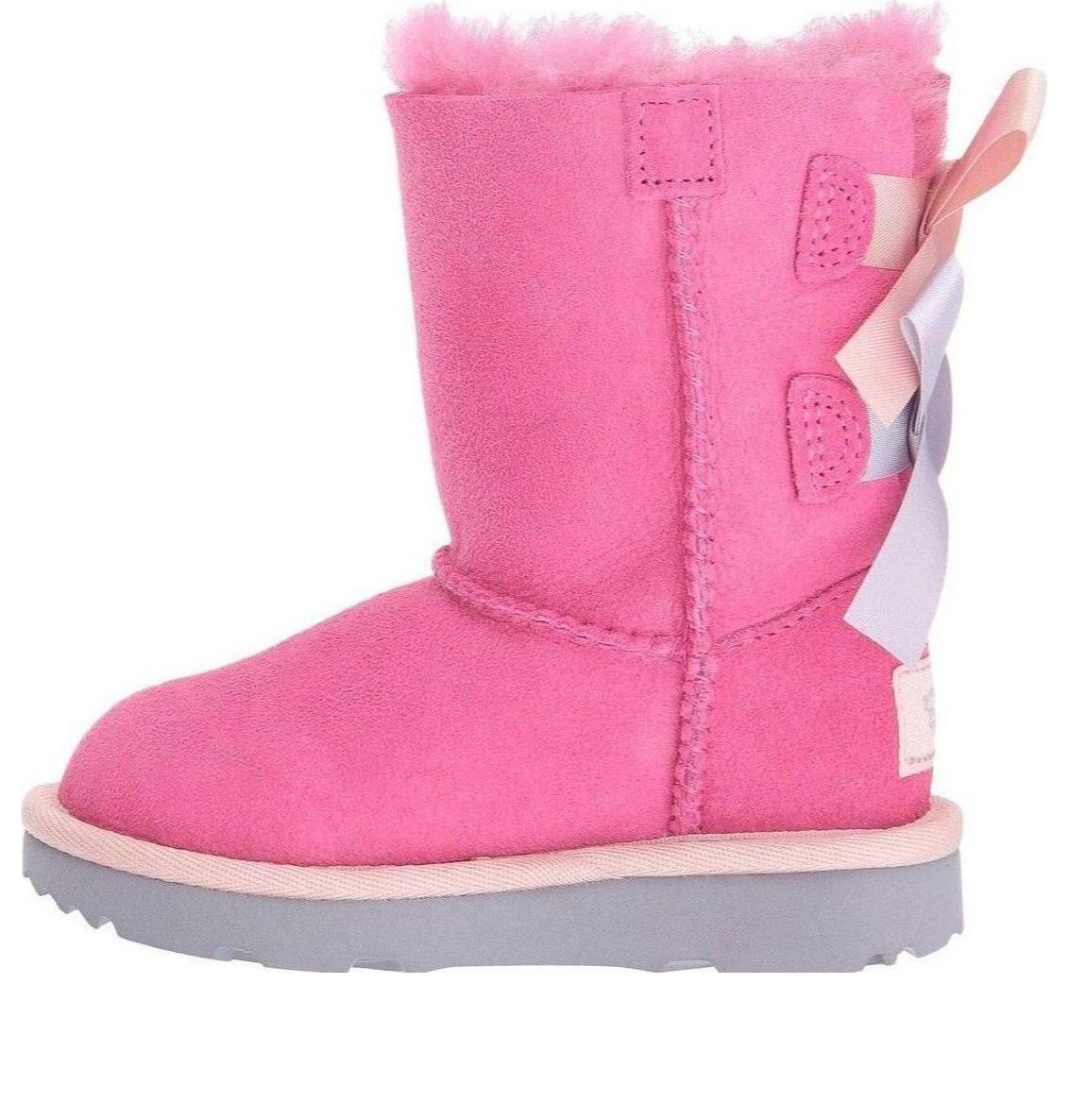 (TD) UGG Bailey Bow II Boot 'Pink Icelandic Blue' 1017394T-PAIB