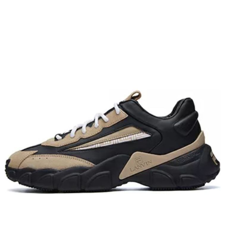 Lanvin x FILA Low-Top Running Shoes Black/Yellow F12M144145FBN