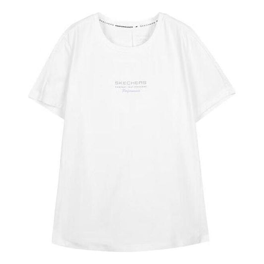 (WMNS) Skechers Sport Short Sleeve Tee 'White' P323W011-0019