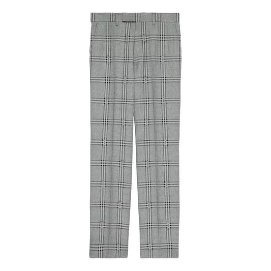 Gucci Horsebit Check Wool Tailored Pant 'Grey Black' 680704-ZAOPD-1016