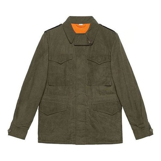 Gucci Short Street Style Plain Blazers Jackets 'Olive Green' 475041-XD714-3017